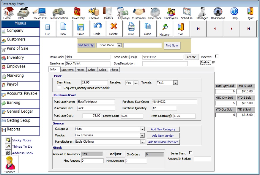 inventory point of sale software