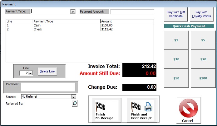 multi tender point of sale software