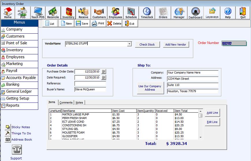 purchase orders point of sale software