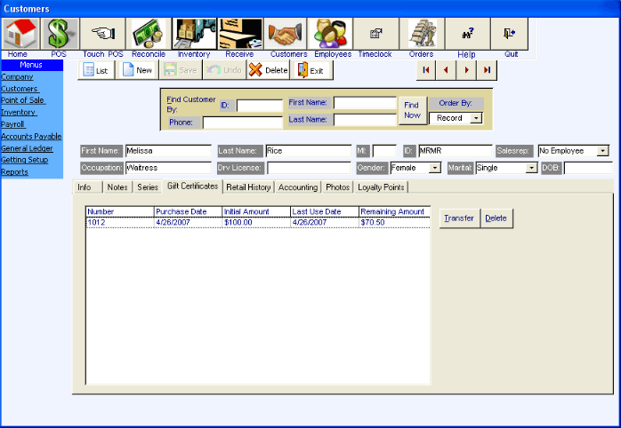gift card point of sale software