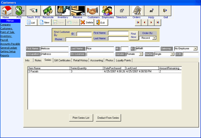 series sales point of sale software