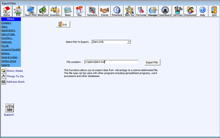 export salon software and spa software